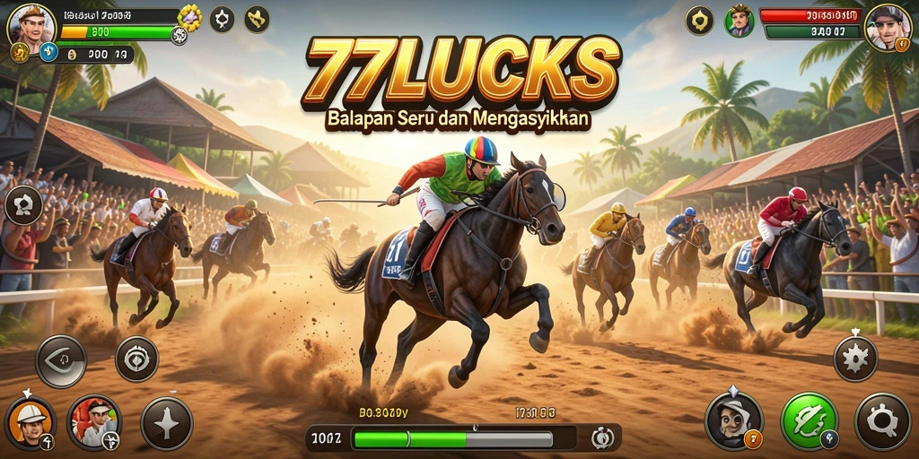 Screenshot dari gameplay mendebarkan 77LUCKS.