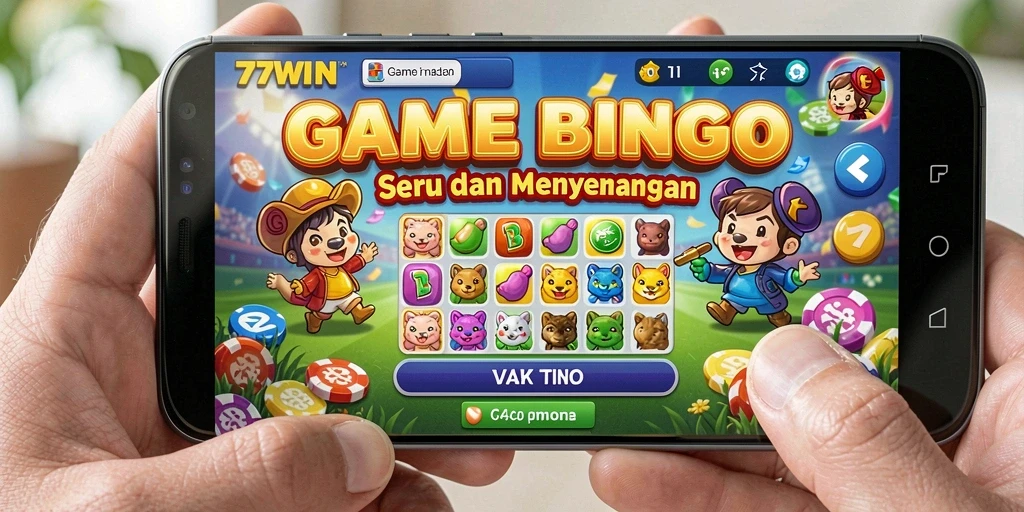 Tampilan gameplay Bingo seru di 77WIN dengan interaksi pemain.