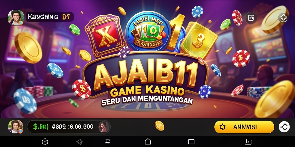 Screenshot AJAIB11 menampilkan gameplay Kasino yang menarik dan interaktif.