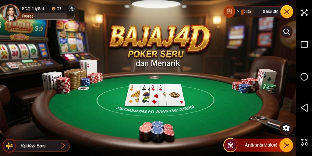 Tampilan gameplay seru dari aplikasi Poker BAJAJ4D.
