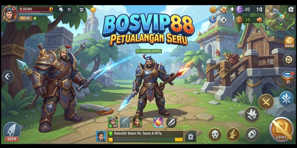 Tampilan gameplay seru dan menantang di BOSVIP88.