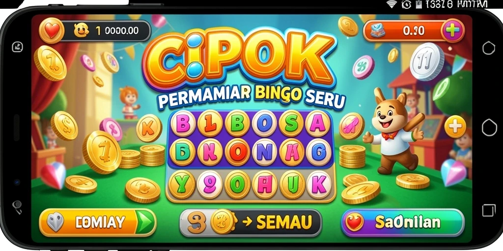 Tampilan gameplay seru dalam permainan Bingo CIPOK yang mengasyikkan.