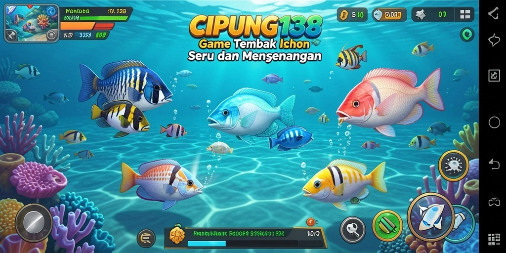Screenshot permainan Tembak Ikan yang seru dan penuh aksi.
