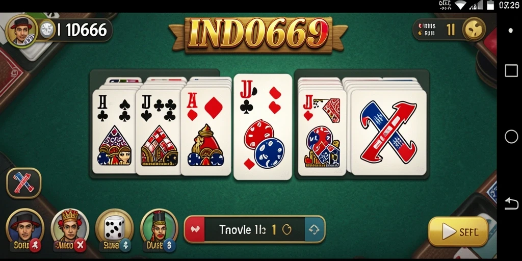 Tampilan menarik dari gameplay domino di IND666.