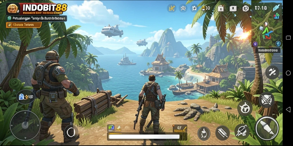 Gameplay INDOBIT88 yang mendebarkan dalam dunia terbuka.