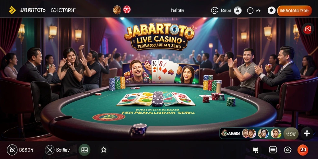 Tampilan gameplay Live Casino yang menarik dan interaktif di JABARTOTO.