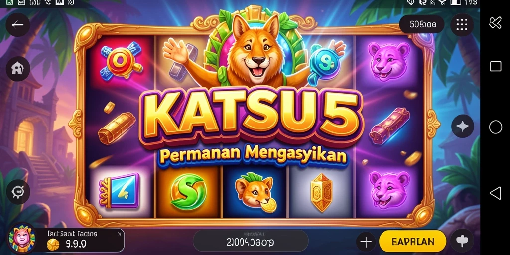 Screenshot gameplay KATSU5 yang menampilkan mesin Slot menarik.