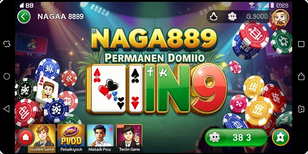 Tampilan gameplay seru dari NAGA889 saat bermain Domino.