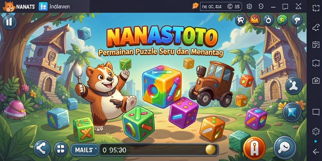 Tampilan gameplay <strong>NANASTOTO</strong> yang seru dan penuh warna.