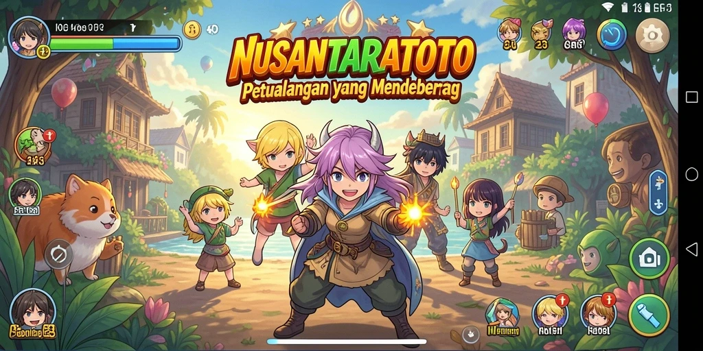 Tangkapan layar gameplay NUSANTARATOTO yang menampilkan karakter anime in action.