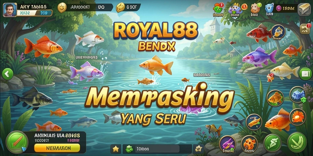 Screenshot gameplay <strong>ROYAL88</strong> menampilkan momen menangkap ikan besar.