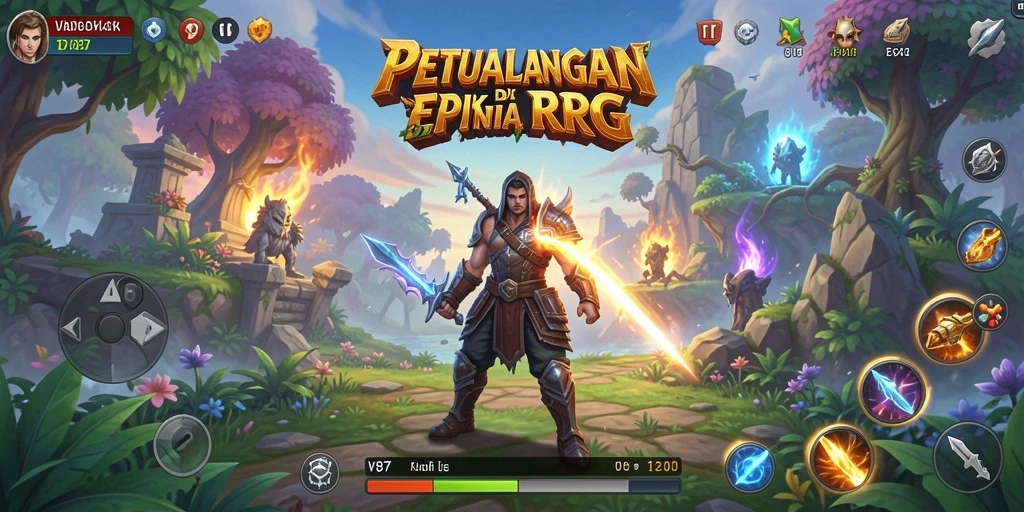 Screenshot gameplay V87 menampilkan aksi pertempuran yang mendebarkan.