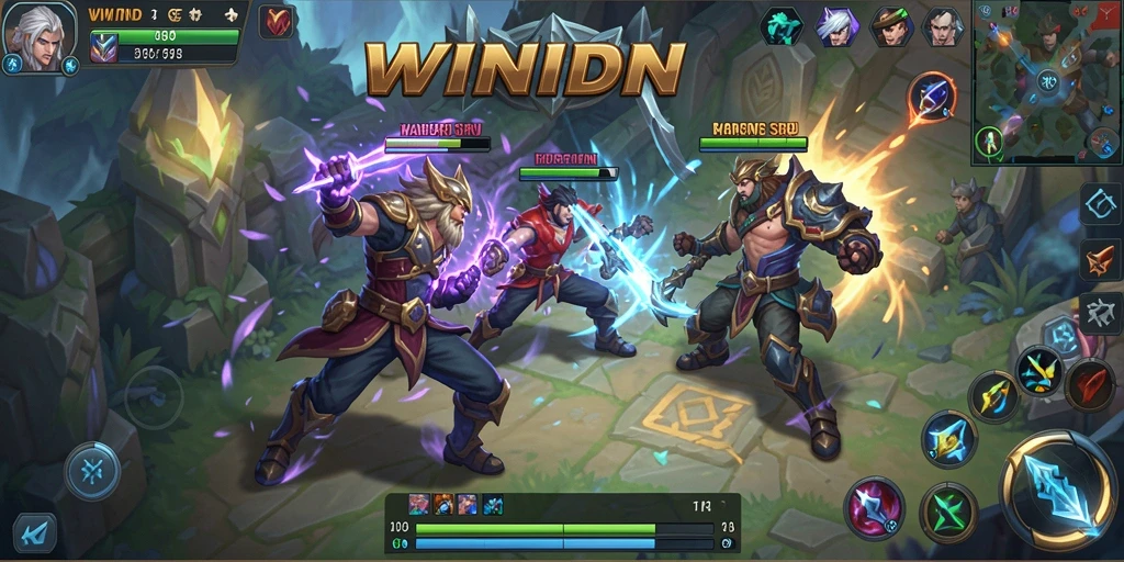 Tampilan gameplay seru dalam WINIDN yang mengasyikkan.